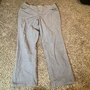 Coldwater Creek Womens 18W Corduroy Pants Grey Blue Straight Leg Stretch Pull On
